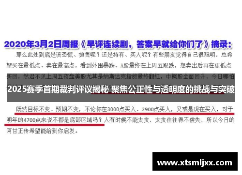 2025赛季首期裁判评议揭秘 聚焦公正性与透明度的挑战与突破