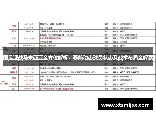 国足迎战马来西亚全方位解析：赛前动态球员状态及战术布局全解读